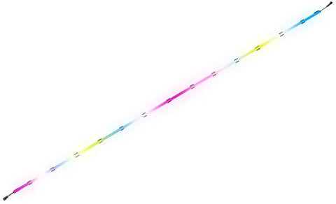 iCUE LS100 1.4M Smart Lighting Strip Expansion Kit With 84 Addressable LEDs For Ambient RGB Lighting, Extend Your Desk And PC Setup Beyond The Screen For Immersive Vibe, showing colorful LED strip.