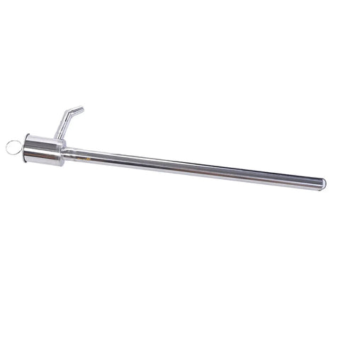 Heavy Duty Stainless Steel Manual Oil Pump 60cm Hand Fluid Transfer Squeezy Suction Tool For Gasoline And Motor Oil Effortless Barrel Spilling, showing a sleek stainless steel design.