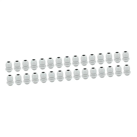 30 Pack M16x1.5 Cable Glands And Connectors, White Polyamide Seals For 5.0-10.0mm Cables, Plug-And-Play Fan Connector M16x1.5
