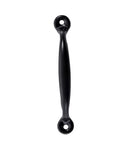 Single black handle from Heavy Duty 4 7 Eighth Inch Cabinet Pull Handle Set Of 50 Black Finish Door Pulls For Cabinets Closets Drawers Barn Doors Gate Hardware Durable Installation Screws Included Ideal For Kitchen Cabinets And Furniture Renovations, shown front view