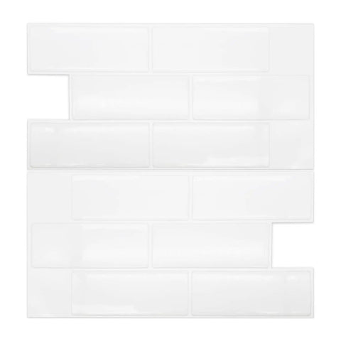 Super Easy Peel And Stick Glossy White Subway Tile Stickers That Are Heat And Water Resistant Perfect For A Killer Kitchen