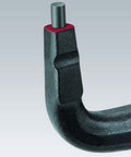 Close-up view of the tip of a KNIPEX 8 Piece Precision Circlip Snap Ring Pliers Set for Internal and External Circlips with slim point tips.