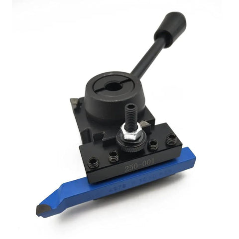 Quick Change Tool Post Wedge Set For Mini Lathe 6 To 9 Inch Swing, steel lathe tool holder with lever, model 250-001