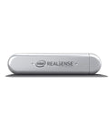 Side view of RealSense Depth Camera D415 With 720p Resolution, Slick 3D Sensing, USB Connectivity, Perfect For Robotics Builds.
