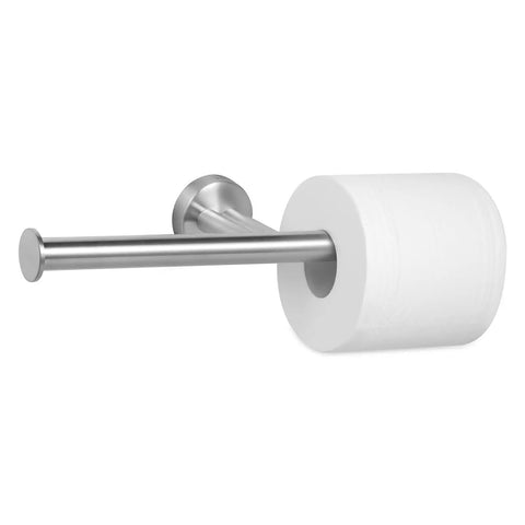 Wall Mounted Double Toilet Paper Holder In Brushed Nickel Stainless Steel SUS304 2 In 1 Dual Roll Holder Easy Load