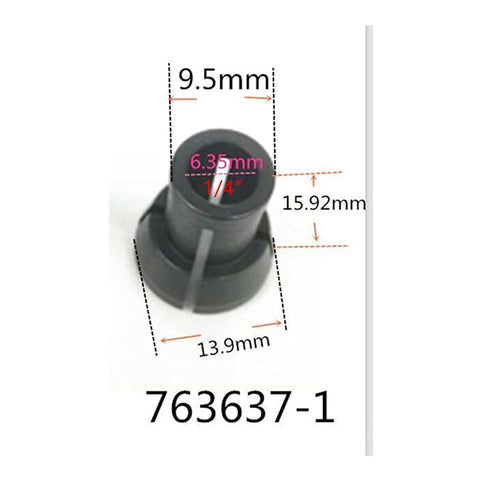 Collet Chuck One Quarter Inch Cone For Router Fits Popular Router Models dimensions shown with measurements
