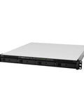 Rackstation Rs1619xs Plus Nas Server With Intel Xeon D1527 Quad Core Sixty Four Gb Ecc Ram Thirty Two Tb Ssd Storage And Two Tb M2 Nvme Cache Crushes Heavy Data Workloads Like A Boss, front view of rack-mounted server.