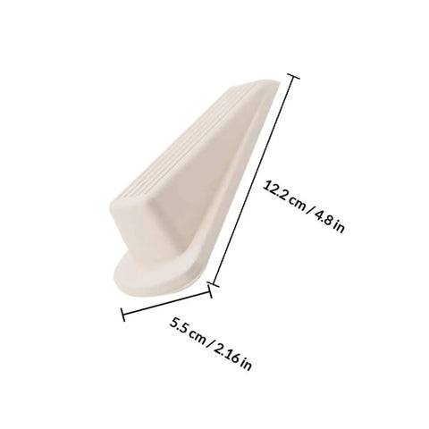 5 Pack Door Wedge Stoppers Rubber Anti Skid Prevent Slamming For Home And Office, white rubber door stopper, size 12.2cm