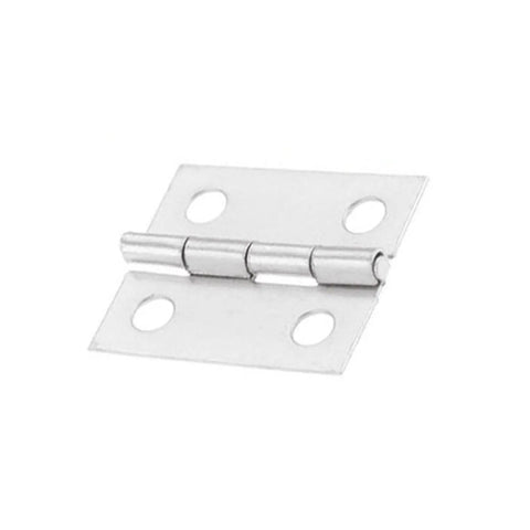 Antique Style Mini Door And Cabinet Hinges With Screws For Jewelry Boxes, Wooden Boxes, Luggage And Furniture Trim, Durable No Fuss Install Conceals Door Frames Decorative Hinges For Cabinets, Chests And More. silver mini metal hinge with four screw holes