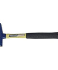 Riveting Hammer For Tinners With Fiberglass Handle 16 Ounce Head Built To Last For Sheet Metal Work Great For Riveting And Tinning Projects Pro Grade Tool With Comfortable Grip, shown horizontally with a blue metal head and black grip.