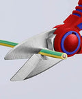 Electricians Shears With Ferrule Crimp Area Up To 6 Square Millimeters, cutting wire, stainless steel blades, non slip grip