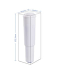 Premium Coffee Machine Water Filter Softens Hard Tap Water Acts As A Game Changer For Clean Brew Texture And Smooth Real Deal Flavor In Home Espresso Drip Makers, white filter cartridge with dimensions.