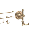 Mylan 4 Piece Bath Hardware Set With Extendable Towel Bar From 18 To 24 Inches Pivot Toilet Paper Holder Square Towel Ring
