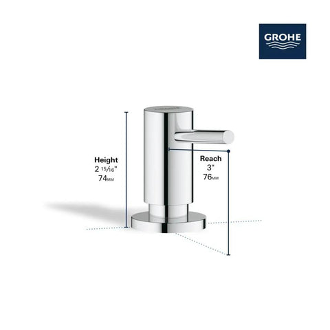 Cosmopolitan Stainless Steel Soap Dispenser With InfinityFinish Top Refill Brass Head And Flange 15 Oz Capacity.