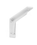 5.91 Inch White Steel Floating Shelf Bracket With Hidden Mount For Wall Shelves Minimalist Design Sturdy Support For Living Room And Bathroom