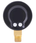 Back view of Budget Friendly 0-30 Psi Pressure Gauge, 2 Inch Dial, 1/4 NPT Bottom Mount, Steel Enclosure With Brass Internals