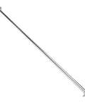 Side view of stainless steel 304 sanitary tri-clamp spool tube, 3/4 in OD, 36 in length with 1.5 in tri-clamp ends