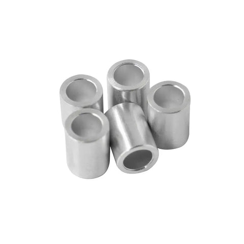 Heavy Duty Aluminum Spacer Three Eighths Inch Outer Diameter And One Quarter Inch Inner Diameter Round Standoff Unthreaded Bushing Plain Finish For Quarter Inch Or M6 Bolts Half Inch Length Pack Of Ten