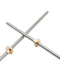 Premium T8 Leadscrew Kit For 3D Printer Mods With Matching Nut 100 To 500mm Length Durable Steel Lead 2mm Or 8mm Linear Motion Parts Ready To Roll, steel leadscrew with brass nut
