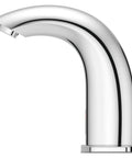 Side view of Touchless Motion Sensor Commercial Bathroom Sink Faucet With Single Hole Mount Polished Chrome Finish 0.5 GPM Low Flow No Contact.
