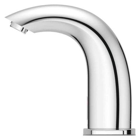 Side view of Touchless Motion Sensor Commercial Bathroom Sink Faucet With Single Hole Mount Polished Chrome Finish 0.5 GPM Low Flow No Contact.