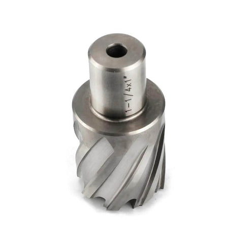 Oscarbide annular cutter with Weldon shank; 1-1/4 in diameter, 1 in depth of cut, for magnetic drill press