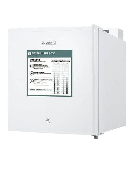Top Notch Compact Countertop Freezer Dead Set Chill 1.4 Cu Ft Mini Cold Storage in clean white finish with user panel.