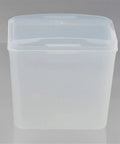 Transparent plastic container with lid, suitable for storing ingredients; relevant to Dead Simple Compact Automatic Yogurt Maker With Food Grade Stainless Inner Pot And 360 Even Radiant Warmth For Smooth Homemade Dairy Culturing Right In Your Kitchen.