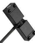 Close-up of Beefy Stainless Steel Hydraulic Door Closer With Adjustable Speed For Left Or Right Swing Doors Includes Complete Installation Kit Fixings And