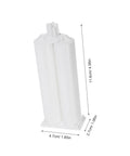 Plastic Adhesive Cartridge Set for Industrial Bonding 1 to 1 Ratio with Reliable Flow Control Precise Glue Dispensing 10 Pack Compatible With Standard Nozzles Ideal for Outdoor Repairs and Pro Grade Long Run Use, white cartridge 11.6cm