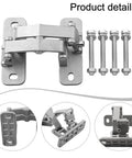 heavy duty stainless steel door hinge with screws for installation viewed from multiple angles showing durable construction