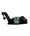 Compression latch lock side view; black zinc-alloy flush-mount with adjustable lever.