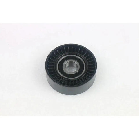 Vibrant Drive Belt Tensioner Pulley For Benz W169 And W245 Models Like A180 And A200 Two Liter Four Cylinder Engines Smooth Ride With Premium V Belt Kit black metal pulley, front view
