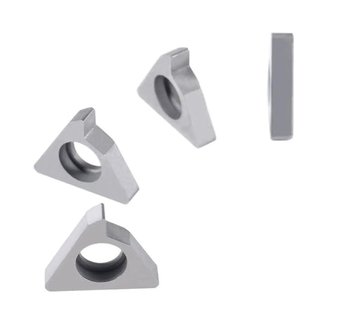 LT16ER 3 Carbide Shims For Indexable External Threading Holders showing different angles of triangular shape