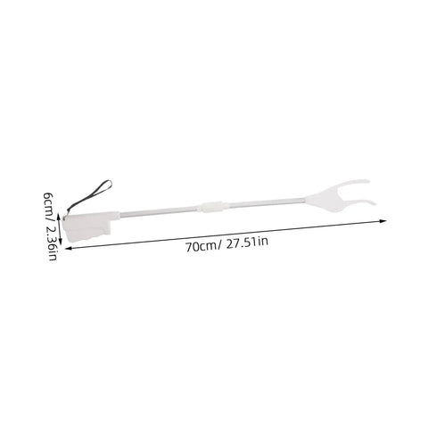 28 Inch Long Handle Grabber Reacher Tool for Seniors and Pregnant Women with Nonslip Grip, One Handed Operation, Lightweight Plastic and Stainless Steel Litter Picker for Easy Cleanup and Daily Independence, 70cm size shown