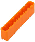 Top Grade 2PC Adjustable Battery Pack Spot Welding Clamps Made From High Heat Resistant Industrial Plastic, Stop Rolling For Easy Install And Solid Grip In Any Project - Orange clamp with multiple sections for battery packs.