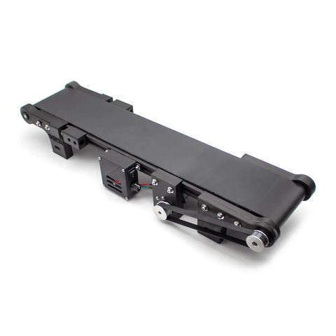 Compact Mini Conveyor Belt With Adjustable Speed And Forward Or Reverse For Lab Production Lines Friction Test Rig 500 By 100 By 70 mm Belt Black