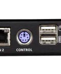 Single Port DVI KVM Over IP Switch With Dual Monitor Support And Rack Mountable Design At Full HD Resolution rear ports view