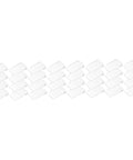 Big Time Game Change 32 Piece Clear Plastic Leveling Shims For Furniture Stabilizers arranged in a row for home repairs.