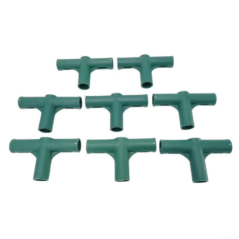 Heavy Duty Tough As Nails Plastic Joint Connectors For 19mm PVC Pipe Garden Frames And Cold Frames Green 8 Pack Plant Support Fittings For Sturdy Outdoor Structures And Vines