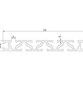 Top Tier 15X120 Aluminum Extrusion Profile With Sleek Anodized T Slot Grooves For Smooth CNC Axis Mounting and Badass 3D Printer Workbenches Built From Heavy Duty 6063 Alloy Stock, showing T-slot design and dimensions.