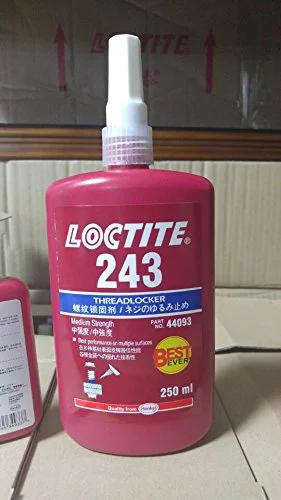 Blue Medium Strength Threadlocker For Metal Nuts And Bolts That Locks Them Down And Prevents Vibration Loosening 360 Degree Fahrenheit Maximum Temperature 250 Milliliter Bottle For Industrial And Home Projects
