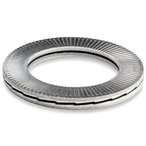 Delta Protekt Steel Wedge Locking Washers For M10 Bolts Vibration Resistant Safety Washers With Zinc Flake Coating side view