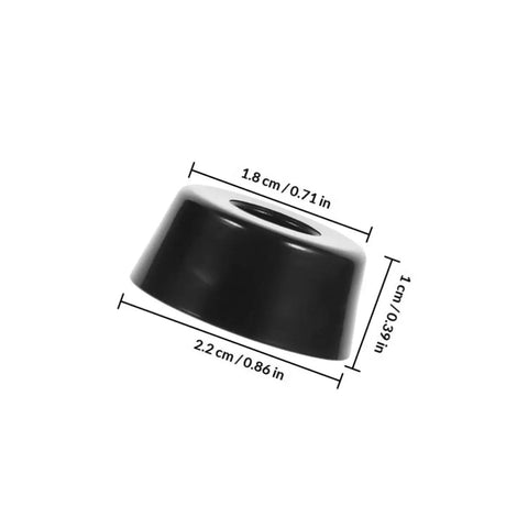 30 Pack Non Slip Rubber Feet Replacement Pads for Cutting Boards and Tables, Built Tough Black Rubber, dimensions shown