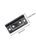 12 Pack Black Iron Door Hinges Heavy Duty Butt Hinges for Cabinets and Furniture with dimensions in cm and inches