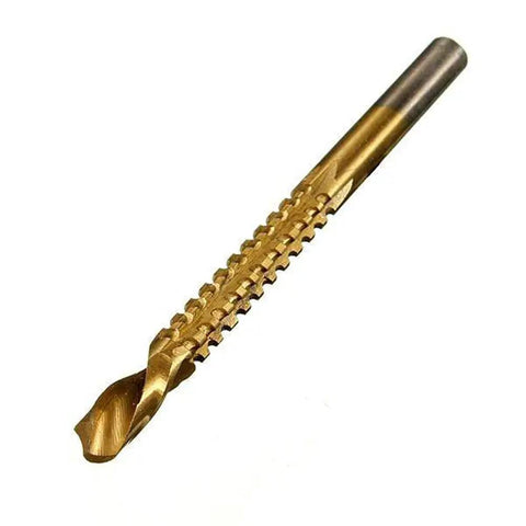 High Speed Steel Hex Shank Saw Tooth Drill Bits Wood Aluminum Plastic Cutting Kit Three Millimeter To Eight Millimeter six piece drill bit for precise cutting.
