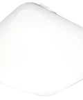 Angled view of 20 Inch Square Flush Mount LED Ceiling Light Dimmable, 120 Volt, 44 Watt, 4000 Lumens, Damp Listed, White Finish