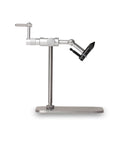 Rock Your Fly Tying Game With This Premium Hardened Steel Vise Featuring A Non Slip Adjustable Head And Precision Grip For Bench Work Scaling And Detailed Hobby Builds, showcasing a sturdy silver vise with adjustable arm.