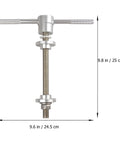 Bike Headset And Bottom Bracket Press Tool Set Pro Grade Center Shaft Bearing Installer dimensions shown in inches and cm