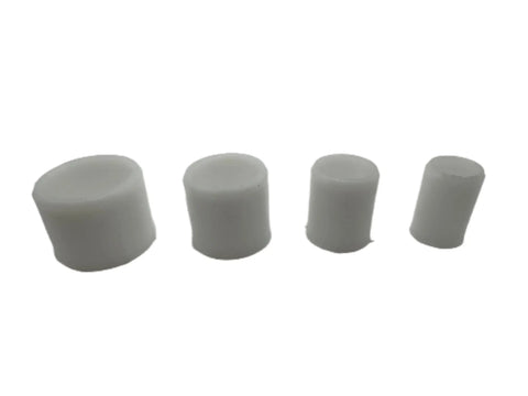 Four Piece Bench Grinder Arbor Adapter Set Reducing Bushings For Half Inch Five Eighths Inch Three Quarter Inch And One Inch Arbor Openings Fits Three Quarter Inch Wide Wheels Works With Nonwoven And Abrasive Wheels Durable Metal Construction, four gray metal bushings
